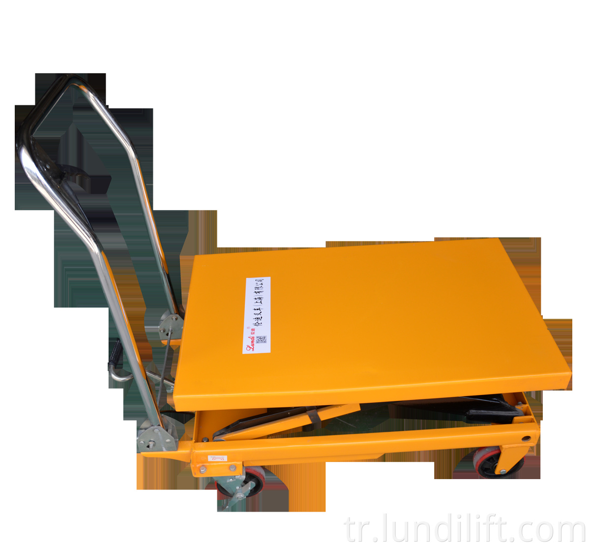 Single scissor hydraulic lift table